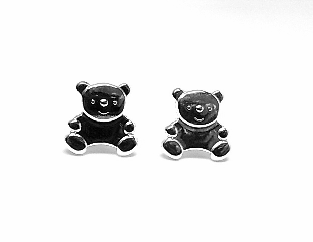 Pendientes niña Ositos de Plata de ley