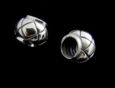 Abalorio en Plata de Ley rombos  