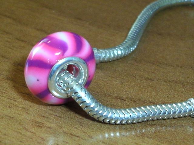 Abalorio Rosa de Plata de Ley   1