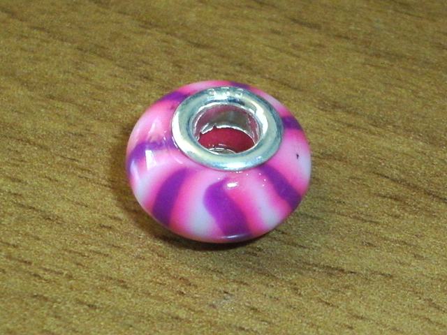 Abalorio Rosa de Plata de Ley   2