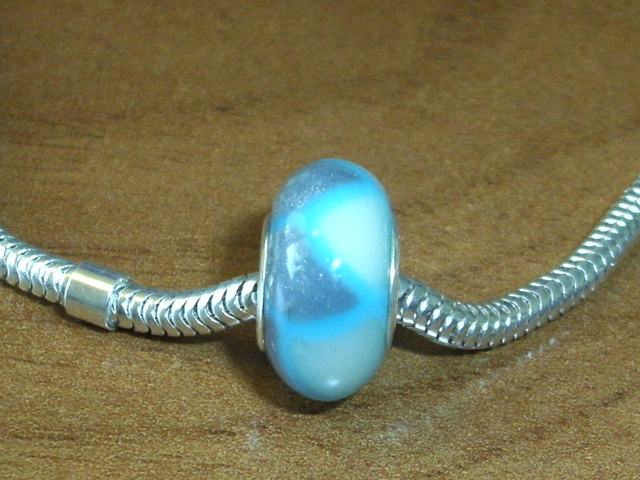 Abalorio tonos azules de Plata de Ley  