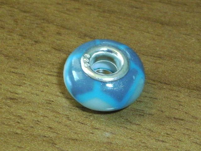 Abalorio tonos azules de Plata de Ley   3