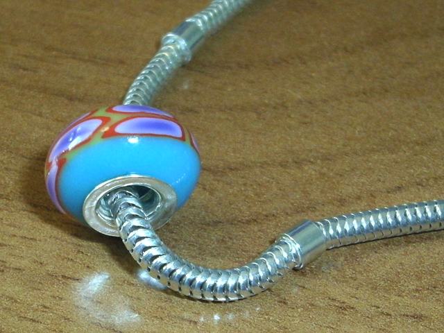 Abalorio multicolor en Plata de Ley   1