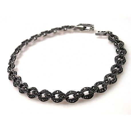 Pulsera de Plata vieja y Marquesitas