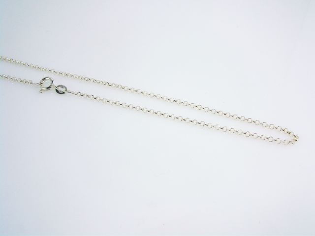 Cadena de 40 Cm. rolo de Plata de ley