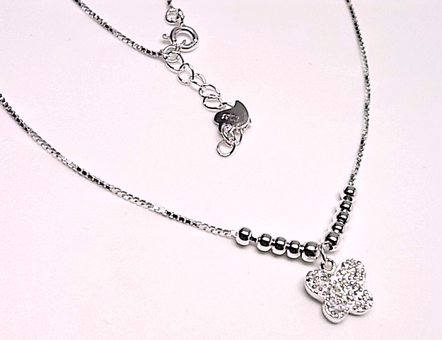 Gargantilla de Plata con Mariposa circonitas