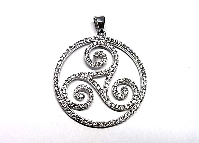 Colgante de Plata rodiada con Circonitas