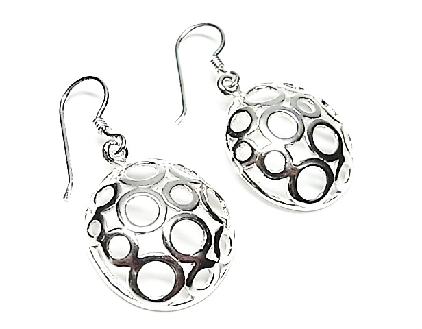 Pendientes de Plata con Circulos Calados