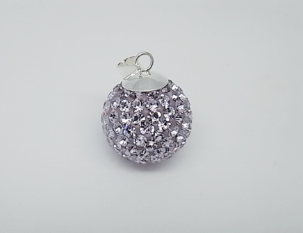 Llamador de Angel Plata y Cristal Violeta 14 Mm.