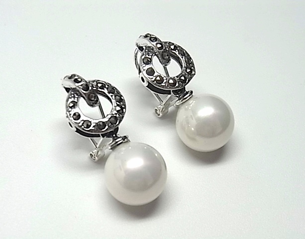 Pendientes Marquesitas Plata de Ley y Perlas