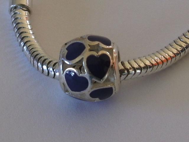 Abalorio de Plata   Corazon esmalte