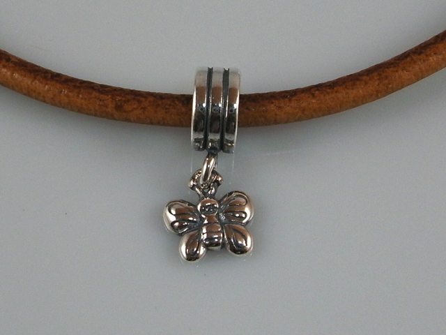 Abalorio mariposa colgante de Plata de ley  