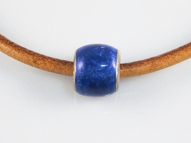 Abalorio nacarado azul y Plata de ley