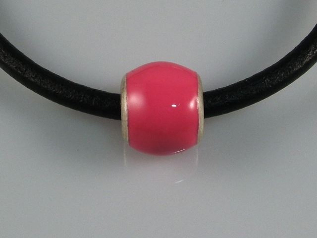 Entrepieza esmalte rosa y Plata de ley