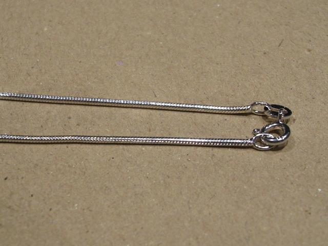 Cadena de Plata Cola de Topo  40 Cm. y 1,3 Mm.grosor