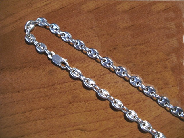 Cadena calabrote de Plata de ley 40 Cm.