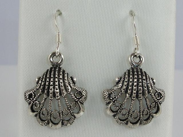 Pendientes conchas Santiago de Plata de ley