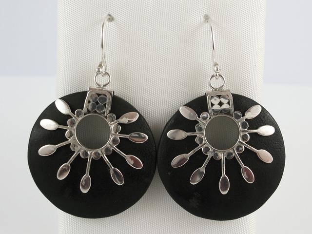 Pendientes de Onix negro y Plata de ley