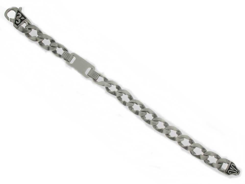 Pulsera de Acero eslabones mates Flor de Lys
