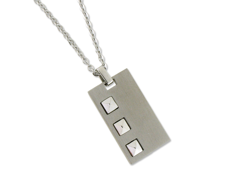 Placa de Acero inox con cadena de Acero