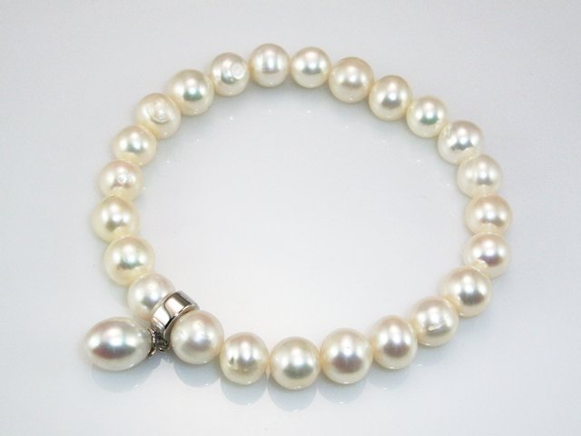 Pulsera elástica Perlas cultivadas 7-8 Mm.