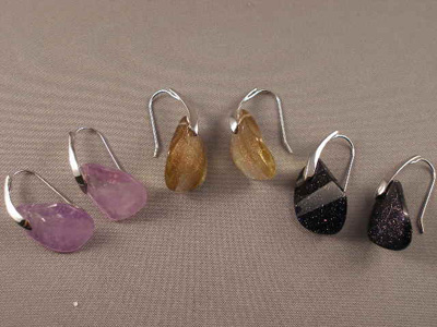 Pendientes de Plata Rh y Piedra