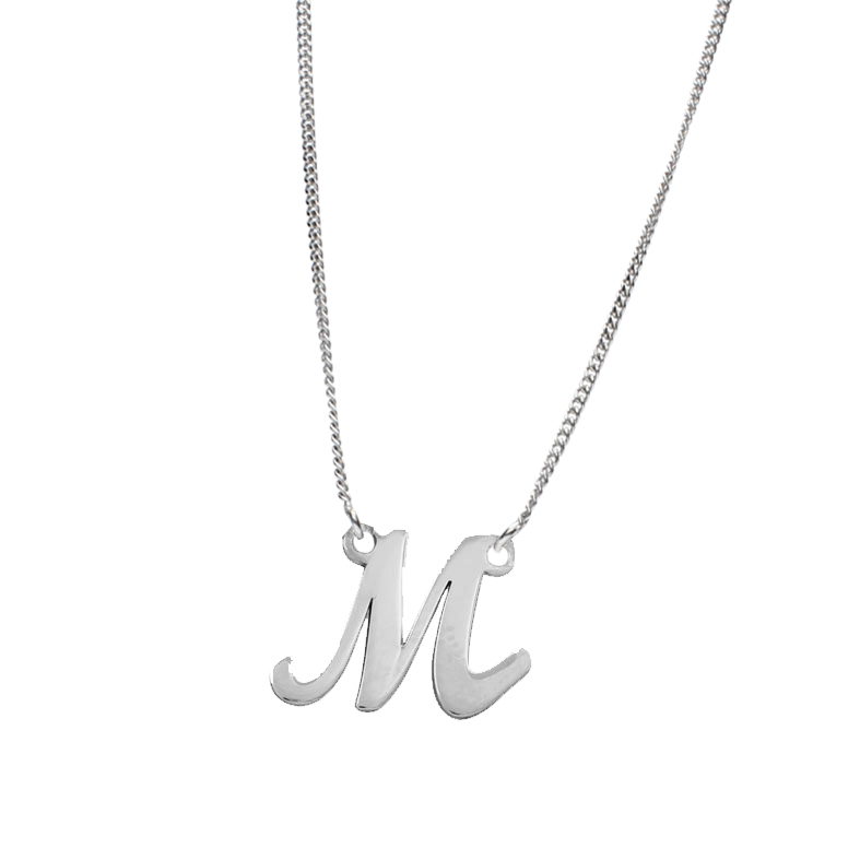 Gargantilla personalizada letra inglesa de Plata de ley