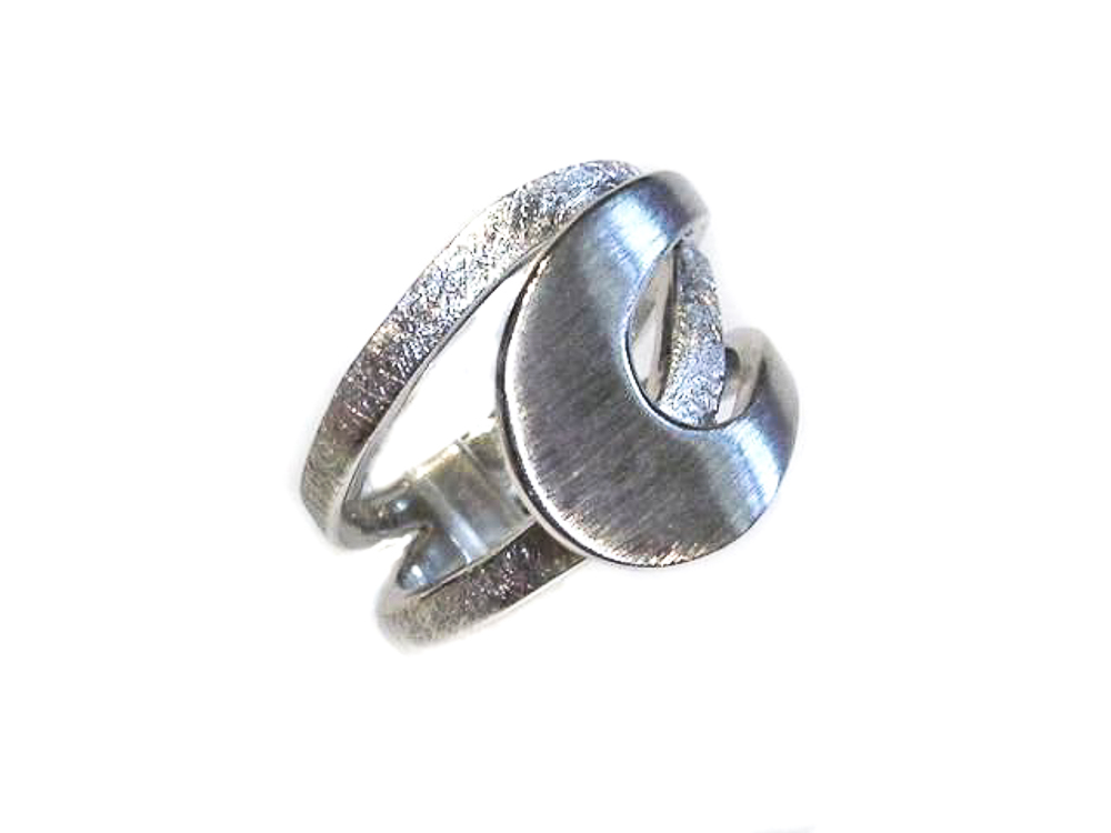 Sortija mate de Plata de Ley rodiada 1