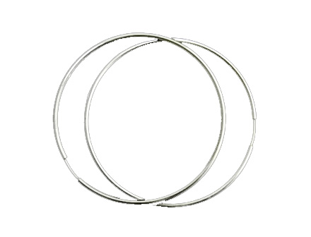 Aros de Plata de Ley finos 45 Mm.