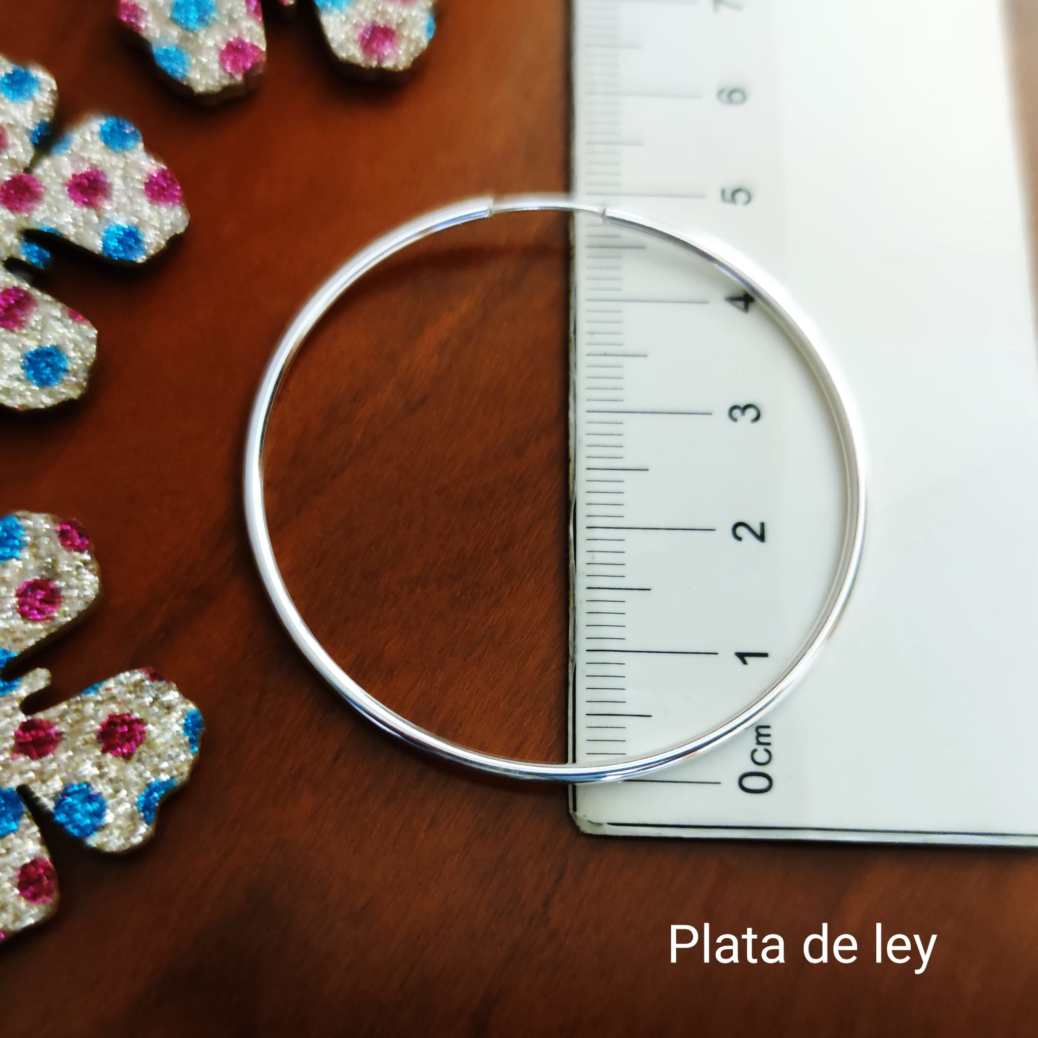 Aros finos de Plata de ley 40 Mm. 4