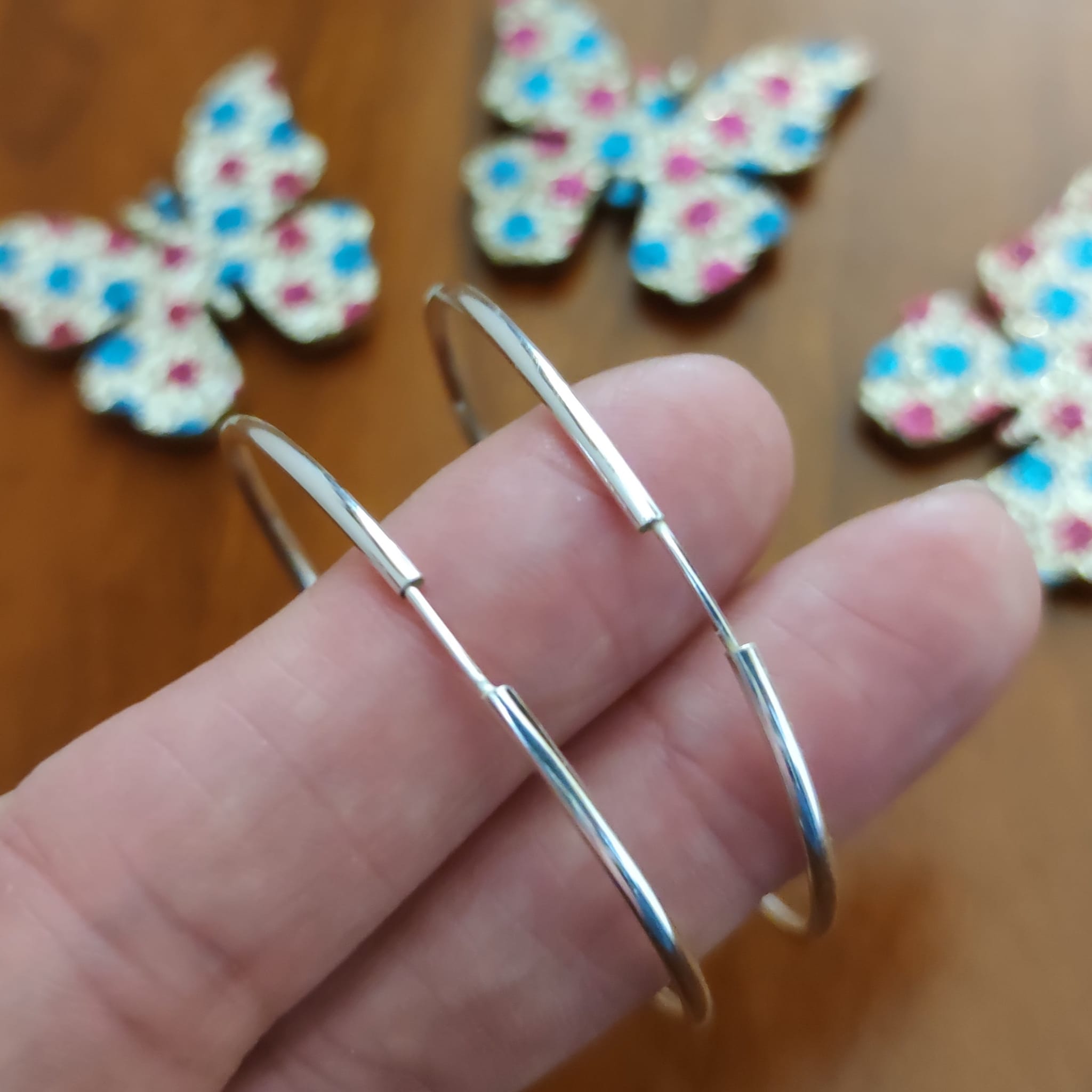Aros finos de Plata de ley 40 Mm. 5