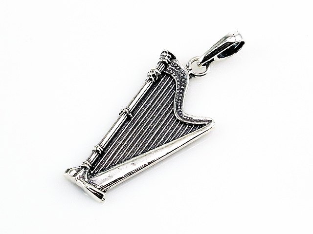 Colgante arpa de Plata de ley