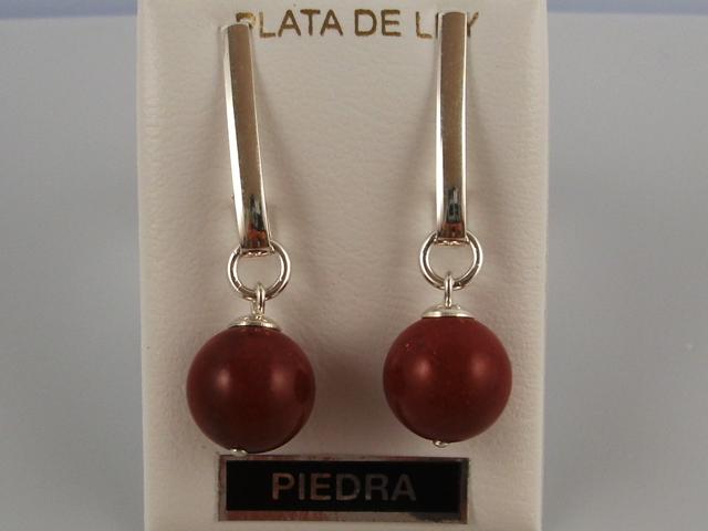 Pendientes de Coral rojo y Plata de Ley