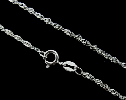 Cadena singapur de Plata de ley 40 Cm.