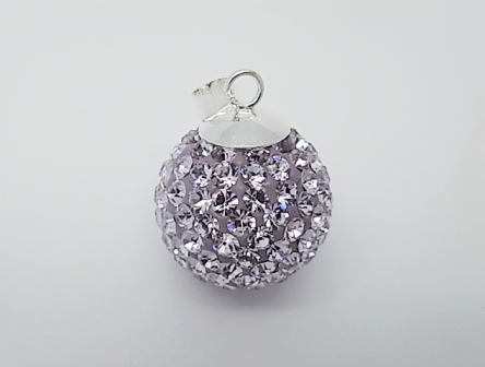 Llamador de Angel Plata y Cristal Violeta 16 Mm.