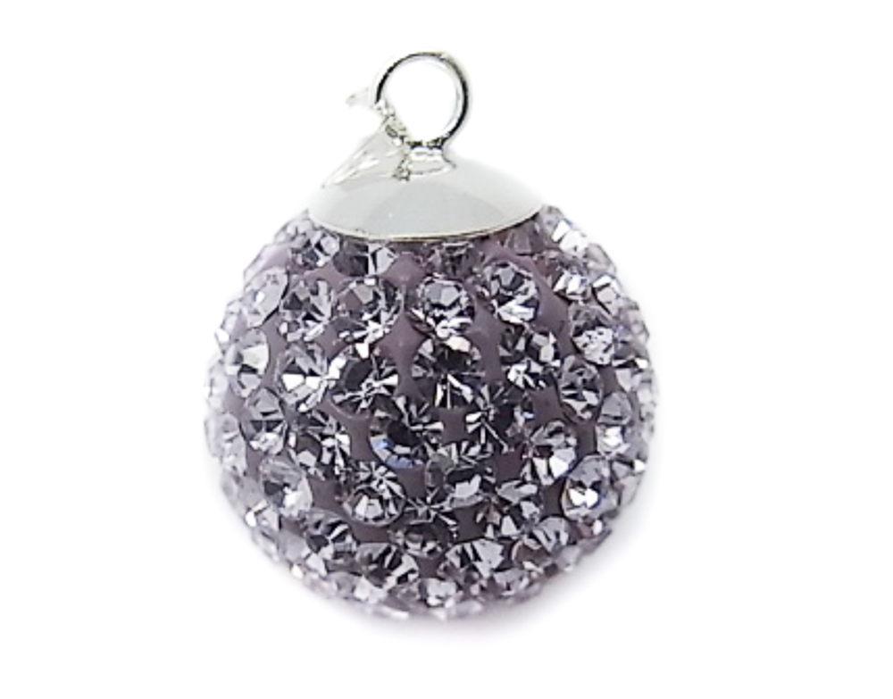Llamador de Angel de Plata con Cristal Violeta 20 Mm.