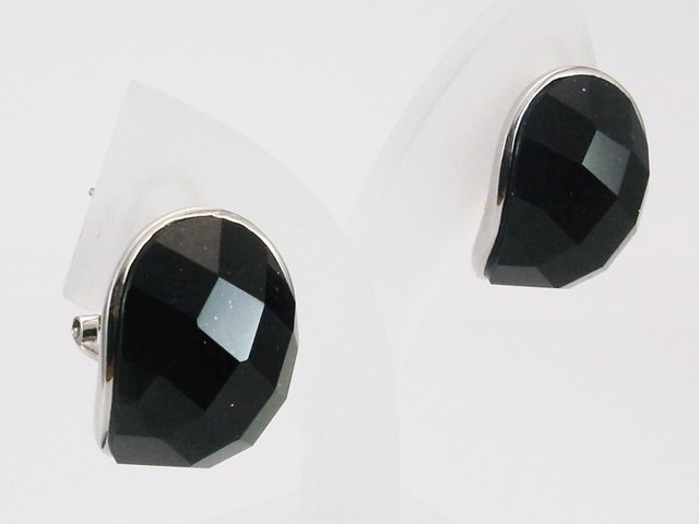 Pendientes de Plata de Ley rodiada con Aventurina Facetada