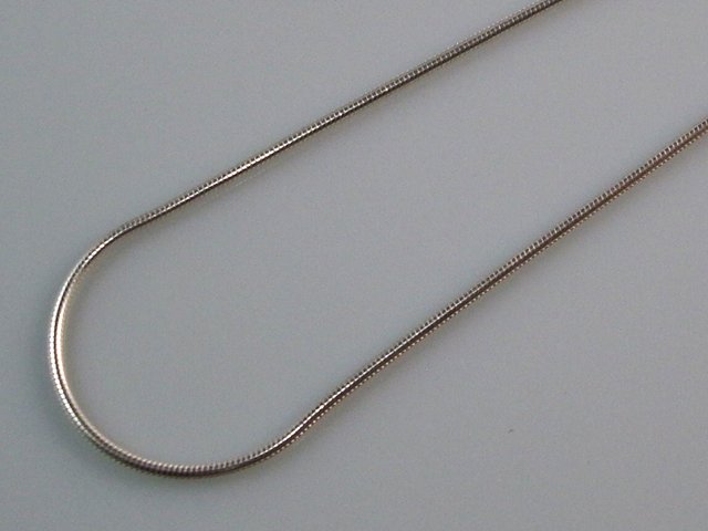 Cordon cola de topo de Plata de ley 50 Cm. y 1.4 Mm.