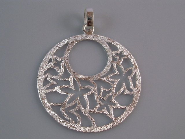 Colgante diamantado Hojas de Plata de ley