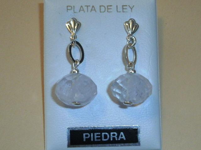 Pendientes con Cuarzo blanco y Plata de Ley