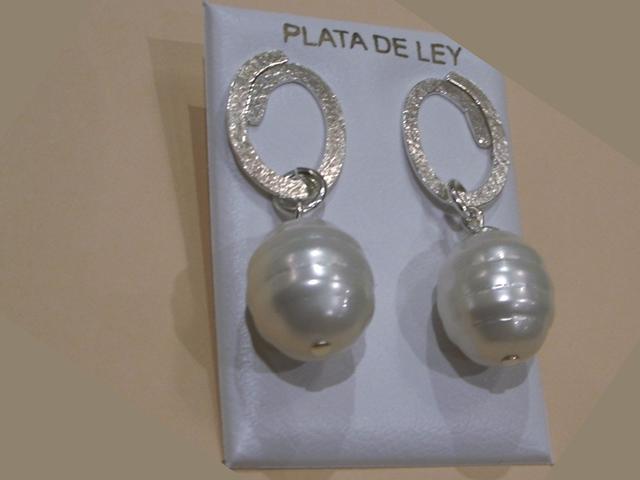 Pendientes de Plata con Perlas de Nácar blancas