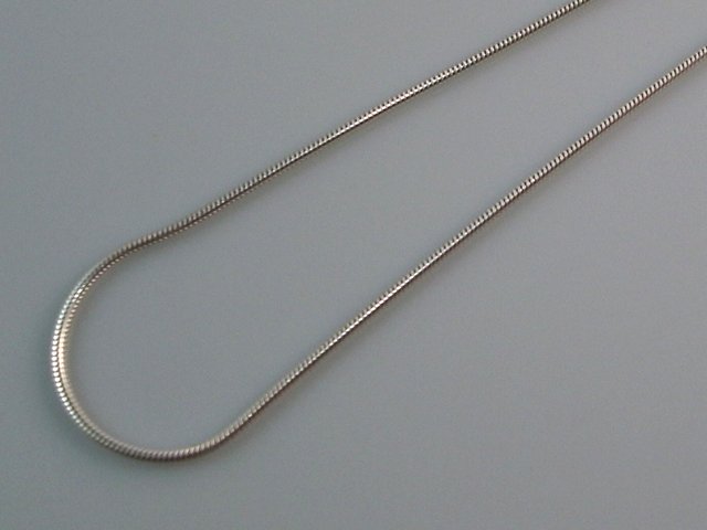 Cordon de Plata de ley cola de topo 40 Cm. 1,2 Mm.