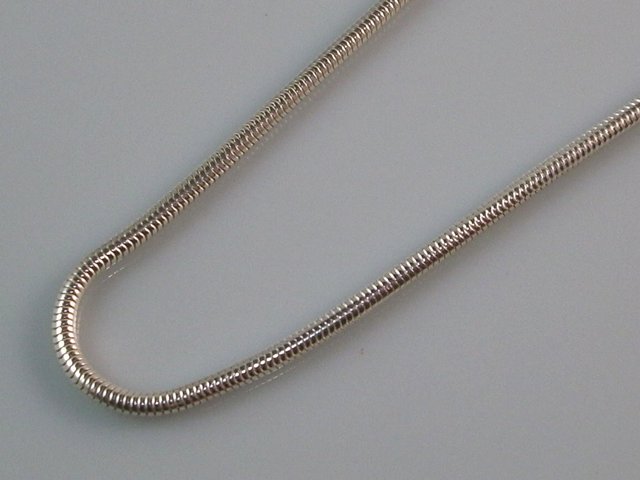 Cadena 90 Cm. 1,8  Mm.grosor cola de topo en Plata de ley