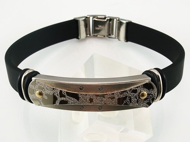 Pulsera de Caucho y Acero inoxidable