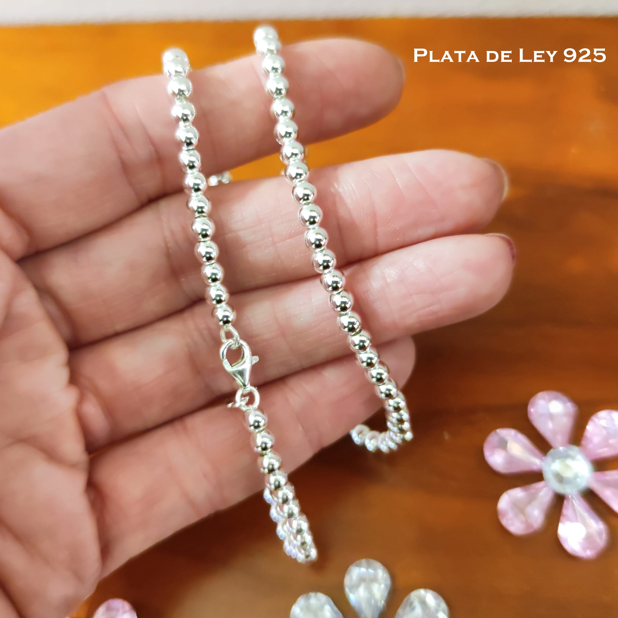 Gargantilla de Plata de ley con bolas de 4 Mm. 1