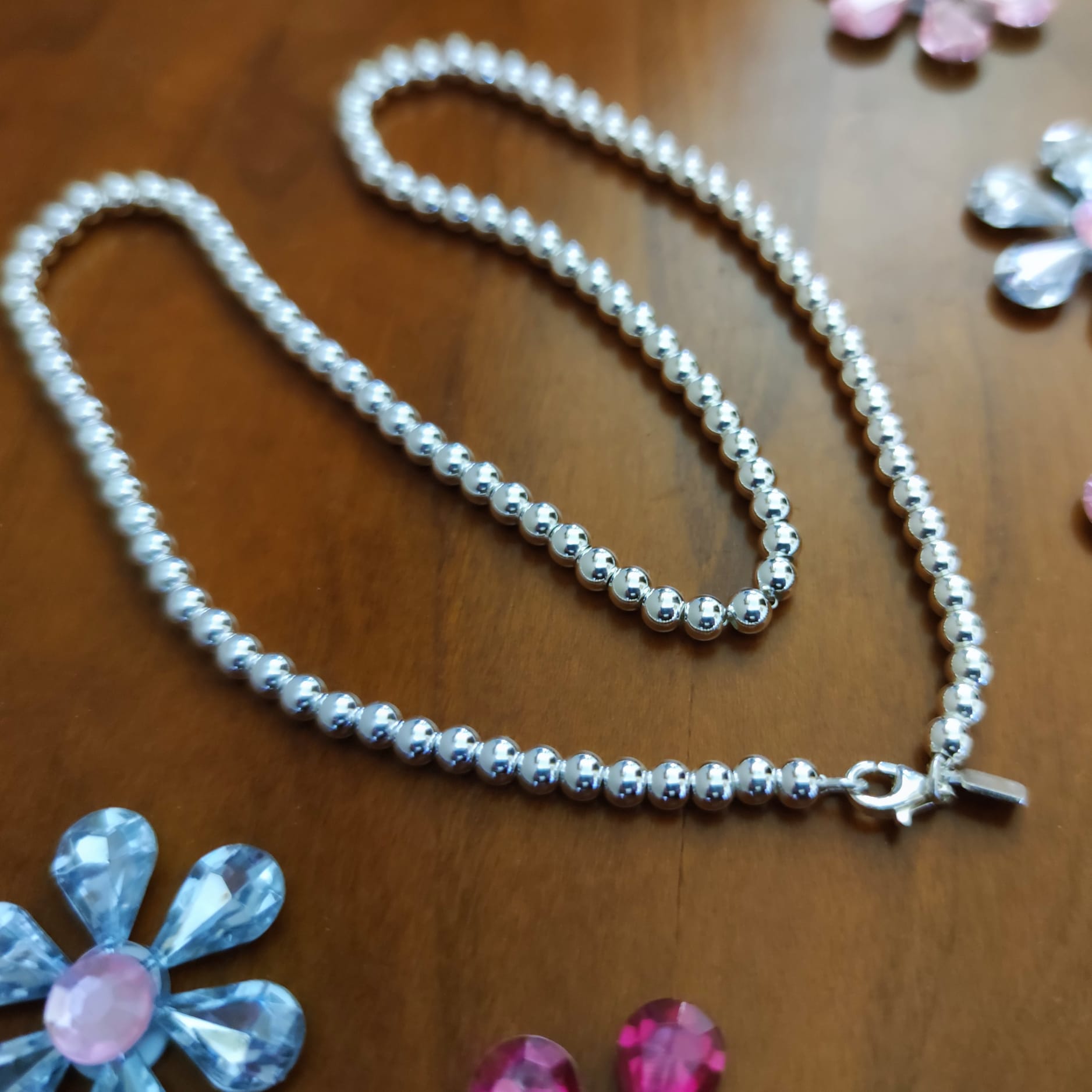 Gargantilla de Plata de ley con bolas de 4 Mm. 2