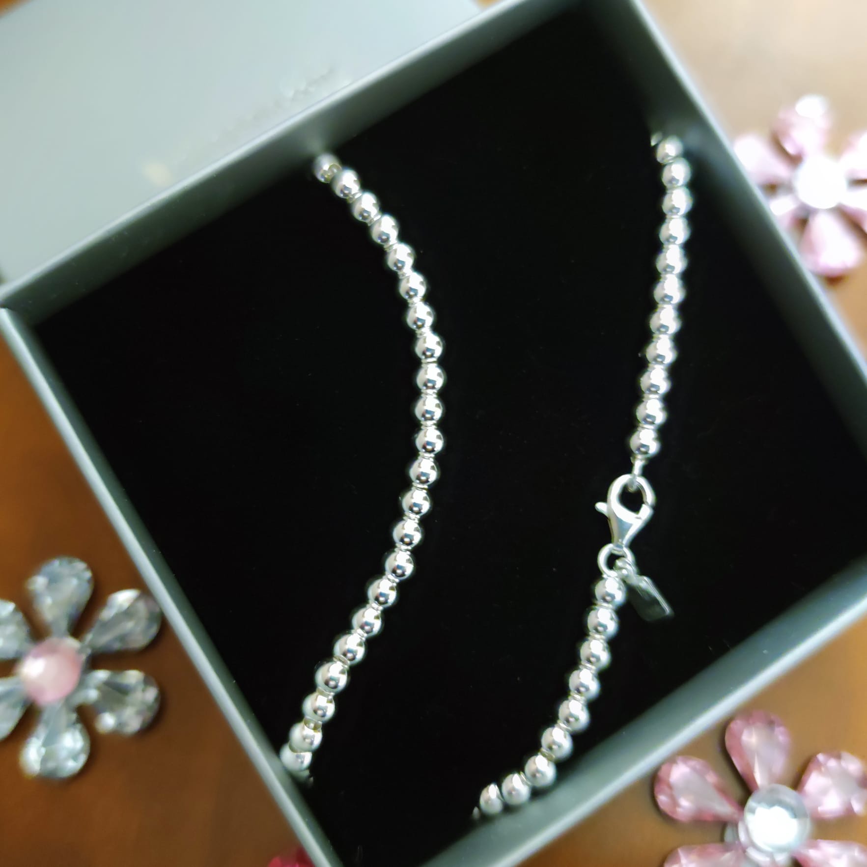 Gargantilla de Plata de ley con bolas de 4 Mm. 3
