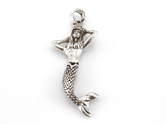 Colgante Sirena de Plata de ley envejecida
