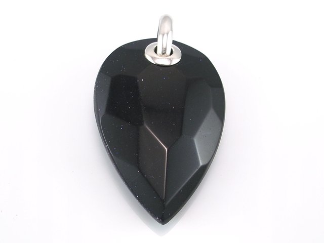 Colgante de Plata Rh con Piedra Semipreciosa Facetada