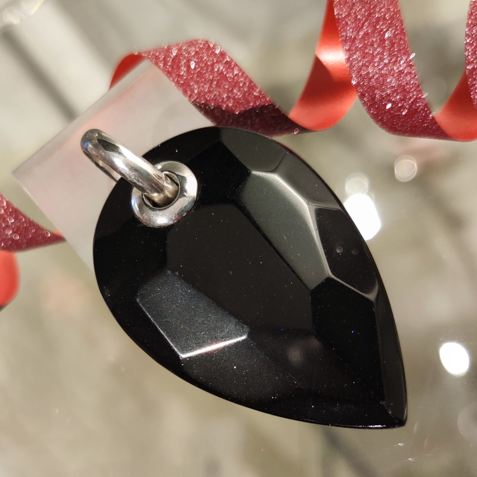 Colgante de Plata Rh con Piedra Semipreciosa Facetada_1